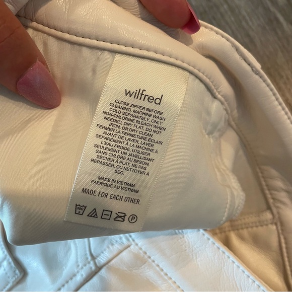 ARITZIA Wilfred The Melina Pant Cream Faux Vegan Leather Pants - Picture 8 of 9